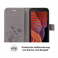 Handyhülle für Samsung Galaxy Xcover 5 - Klapphülle Blume (Farbe wählbar)