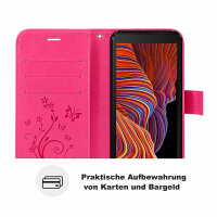 Handyhülle für Samsung Galaxy Xcover 5 - Klapphülle Blume (Farbe wählbar)