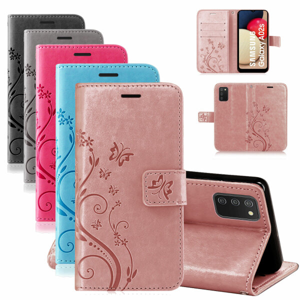 Handy Tasche für Samsung Galaxy A02s Hülle Case Schutz TPU Schale Etui Buchhülle