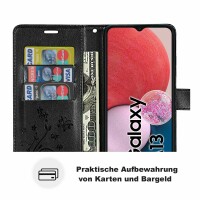Hülle für Samsung Galaxy A13 4G, Schutzhülle Handy Tasche Flipcase Handyhülle BF