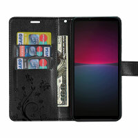 Hülle für Sony Xperia 10 IV, Schutzhülle Klapphülle Handyhülle Flip Case Etui