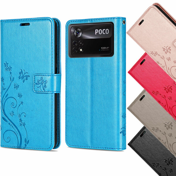 Hülle für Xiaomi POCO X4 Pro 5G, Handyhülle Handy Tasche Schutz Flip Case Schale