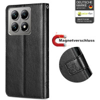 Hülle Xiaomi 14T Pro, Handy Tasche Handyhülle Wallet Case Flip Cover Klapphülle