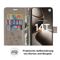 Hülle Xiaomi 14T Pro, Handy Tasche Handyhülle Wallet Case Flip Cover Klapphülle