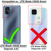 Schutz Hülle ZTE Blade V2020 Smart Handy Tasche Case Schutz Schale Etui Blume BF