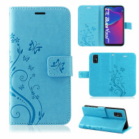 Schutz Hülle ZTE Blade V2020 Smart Handy Tasche Case Schutz Schale Etui Blume BF