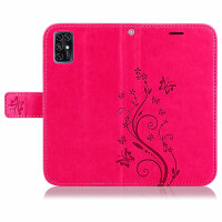 Schutz Hülle ZTE Blade V2020 Smart Handy Tasche Case Schutz Schale Etui Blume BF