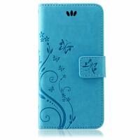 ZTE Handy Tasche Handyhülle Wallet Schutz Hülle Blumen Flip Cover Buch Case Etui