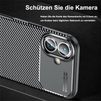 Hülle für Apple iPhone 16/ Pro/ Pro Max/ Plus Serie Handyhülle Back Cover Silikon Case Bumper Schwarz