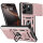 Outdoor Panzer Hülle für Xiaomi Redmi Note 14 4G Handyhülle Kameraschutz Ringhalter in Rosegold