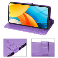 Hülle für ZTE Blade V60 Vita Handy Tasche Handyhülle Hülle Schutzhülle Klapphülle in Lila