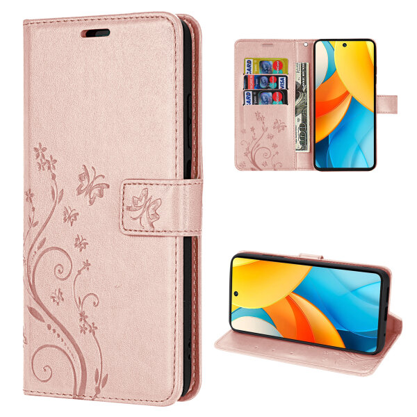 Hülle für ZTE Blade V60 Vita Handy Tasche Handyhülle Hülle Schutzhülle Klapphülle in Rosegold