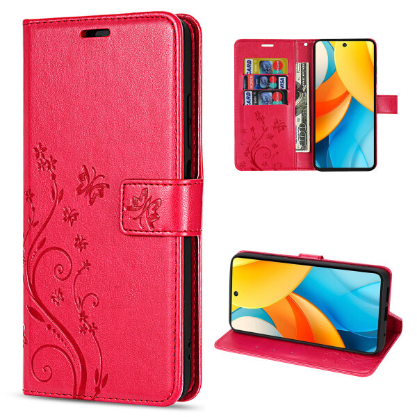 Hülle für ZTE Blade V60 Vita Handy Tasche Handyhülle Hülle Schutzhülle Klapphülle in Rot