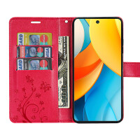 Hülle für ZTE Blade V60 Vita Handy Tasche Handyhülle Hülle Schutzhülle Klapphülle in Rot