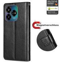 Hülle für ZTE Blade V60 Vita Handy Tasche Handyhülle Hülle Schutzhülle Klapphülle in Schwarz