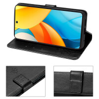 Hülle für ZTE Blade V60 Vita Handy Tasche Handyhülle Hülle Schutzhülle Klapphülle in Schwarz