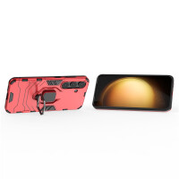 Handyhülle für Samsung Galaxy S25 Ring Case Hülle Outdoor Back Cover Bumper in Rot