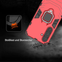 Handyhülle für Samsung Galaxy S25+ Ring Case Hülle Outdoor Back Cover Bumper in Rot