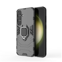 Handyhülle für Samsung Galaxy S25+ Ring Case Hülle Outdoor Back Cover Bumper in Schwarz