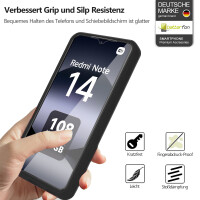 360° Grad Hülle für Xiaomi Redmi Note 14 5G vollschutz Integriertem Displayschutz in Schwarz