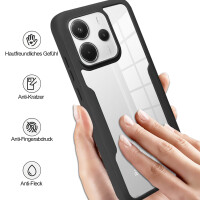 360° Grad Hülle für Xiaomi Redmi Note 14 5G vollschutz Integriertem Displayschutz in Schwarz