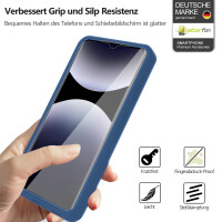 360° Grad Hülle für Xiaomi Redmi Note 14 Pro 4G vollschutz Integriertem Displayschutz in Blau