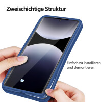 360° Grad Hülle für Xiaomi Redmi Note 14 Pro 4G vollschutz Integriertem Displayschutz in Blau
