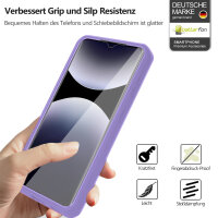 360° Grad Hülle für Xiaomi Redmi Note 14 Pro 4G vollschutz Integriertem Displayschutz in Lila