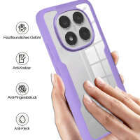 360° Grad Hülle für Xiaomi Redmi Note 14 Pro 4G vollschutz Integriertem Displayschutz in Lila