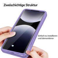 360° Grad Hülle für Xiaomi Redmi Note 14 Pro 4G vollschutz Integriertem Displayschutz in Lila