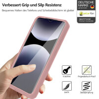 360° Grad Hülle für Xiaomi Redmi Note 14 Pro 4G vollschutz Integriertem Displayschutz in Rosa