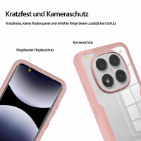 360° Grad Hülle für Xiaomi Redmi Note 14 Pro 4G vollschutz Integriertem Displayschutz in Rosa