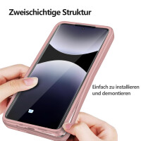 360° Grad Hülle für Xiaomi Redmi Note 14 Pro 4G vollschutz Integriertem Displayschutz in Rosa