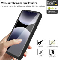 360° Grad Hülle für Xiaomi Redmi Note 14 Pro 4G vollschutz Integriertem Displayschutz in Schwarz