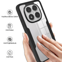 360° Grad Hülle für Xiaomi Redmi Note 14 Pro 4G vollschutz Integriertem Displayschutz in Schwarz