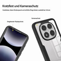 360° Grad Hülle für Xiaomi Redmi Note 14 Pro 4G vollschutz Integriertem Displayschutz in Schwarz