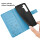 Hülle für Samsung Galaxy S25 Handyhülle Handy Tasche Wallet Case Flip Cover in Blau