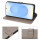 Hülle für Samsung Galaxy S25 Handyhülle Handy Tasche Wallet Case Flip Cover in Grau