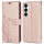 Hülle für Samsung Galaxy S25 Handyhülle Handy Tasche Wallet Case Flip Cover in Rosegold
