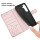 Hülle für Samsung Galaxy S25 Handyhülle Handy Tasche Wallet Case Flip Cover in Rosegold