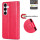 Hülle für Samsung Galaxy S25 Handyhülle Handy Tasche Wallet Case Flip Cover in Rot