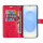 Hülle für Samsung Galaxy S25 Handyhülle Handy Tasche Wallet Case Flip Cover in Rot