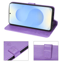 Hülle für Samsung Galaxy S25+ Handyhülle Handy Tasche Wallet Case Flip Cover in Lila