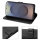Hülle für Samsung Galaxy S25 Ultra Handyhülle Handy Tasche Wallet Case Flip Cover in Schwarz