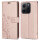Hülle für Xiaomi Redmi Note 14 4G, Handy Tasche Handyhülle Wallet Case Flip Cover in Rosegold