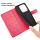 Hülle für Xiaomi Redmi Note 14 5G, Handy Tasche Handyhülle Wallet Case Flip Cover in Rot