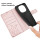 Hülle für Xiaomi Redmi Note 14 Pro 4G, Handy Tasche Handyhülle Wallet Case Flip Cover in Rosegold