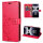 Hülle für Xiaomi Redmi Note 14 Pro 4G, Handy Tasche Handyhülle Wallet Case Flip Cover in Rot