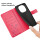 Hülle für Xiaomi Redmi Note 14 Pro 4G, Handy Tasche Handyhülle Wallet Case Flip Cover in Rot
