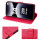 Hülle für Xiaomi Redmi Note 14 Pro 4G, Handy Tasche Handyhülle Wallet Case Flip Cover in Rot